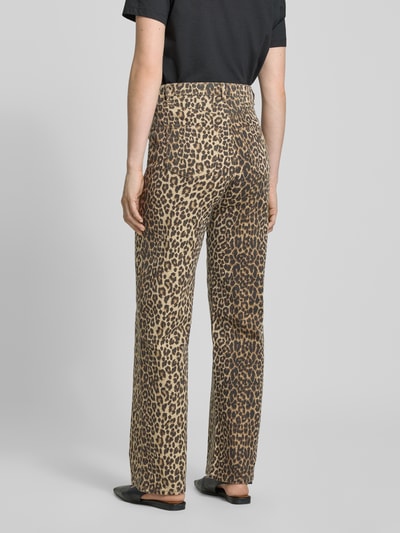 Vero Moda Loose Fit Jeans mit Animal Print Modell 'TESSA' Mittelbraun 5