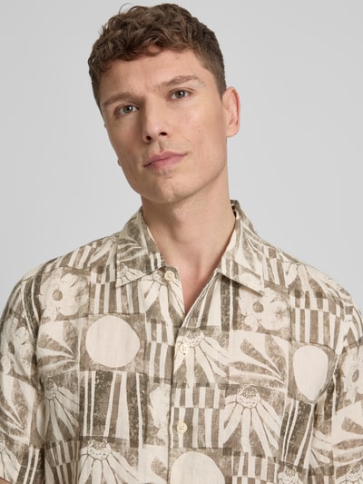 Marc O'Polo Koszula casualowa o kroju relaxed fit z czystego lnu Jasnobrązowy 3