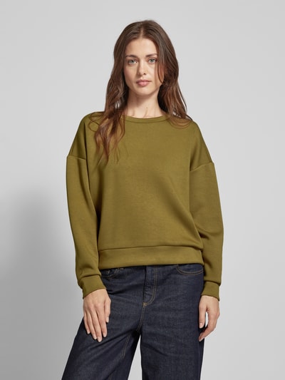 Vila Oversized Sweatshirt mit Teilungsnähten Modell 'SIF' Oliv 4