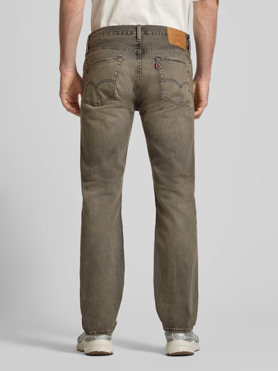 Levi's® Wide Leg Fit Jeans aus reiner Baumwolle Modell '501®' Mittelbraun 5