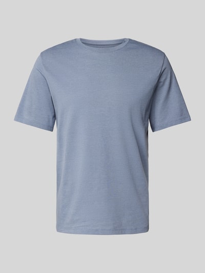 Jack & Jones T-Shirt mit geripptem Rundhalsausschnitt Rauchblau Melange 2