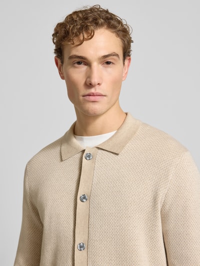 Christian Berg Men Vest met knoopsluiting Zand gemêleerd - 3