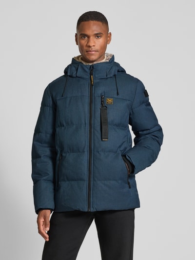 PME Legend Regular fit gewatteerd jack met viscose, model 'YET' Marineblauw - 4
