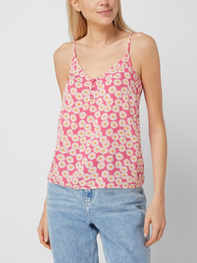 Pieces Blousetop met bloemenmotief, model 'Nya' Lichtroze - 4