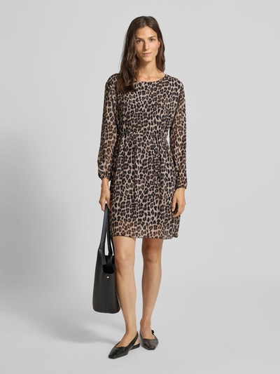 ZABAIONE Knielanges Kleid mit Bindegürtel Mittelbraun 1