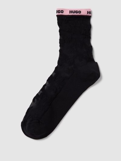 HUGO Socken mit Label-Detail Black 1