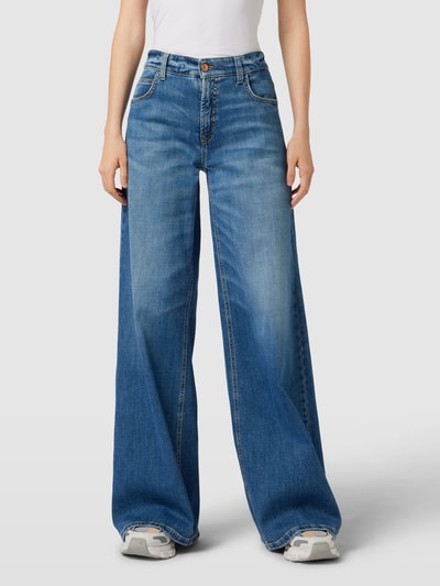 Cambio Flared jeans in 5-pocketmodel, model 'PALAZZO' Blauw - 4