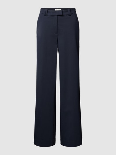 Marc O'Polo Flared stoffen broek in effen design Marineblauw - 2