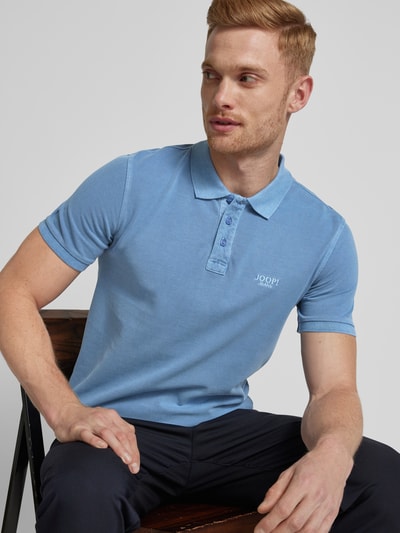 JOOP! Jeans Koszulka polo o kroju regular fit z wyhaftowanym logo model ‘Ambrosio’ Jeansowy niebieski 3