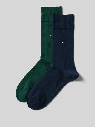 Tommy Hilfiger Socken mit Logo-Stitching im 2er-Pack Dunkelgruen 1