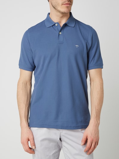 Fynch-Hatton Poloshirt aus Supima®-Baumwolle Jeansblau 4