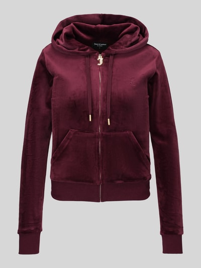 Juicy Couture Sweatjacke mit Seitentaschen Modell 'ROBERTSON' Dunkelrot 2
