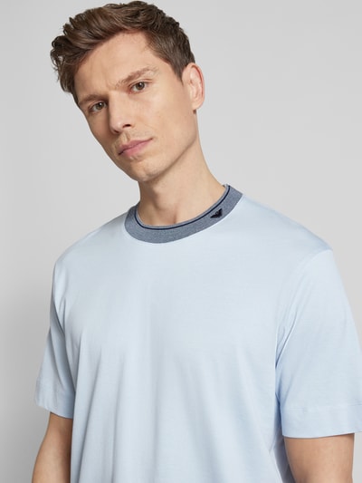 Emporio Armani T-Shirt mit Label-Stitching Hellblau 3