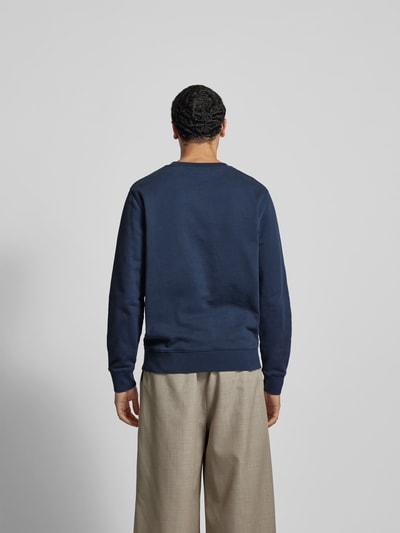 MAISON KITSUNE Sweatshirt mit Label-Stitching Dunkelblau 5