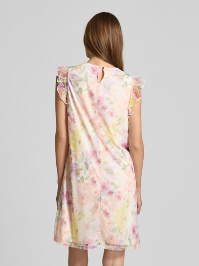 ZABAIONE Minikleid mit Volants und Rundhalsausschnitt Hellgelb 5