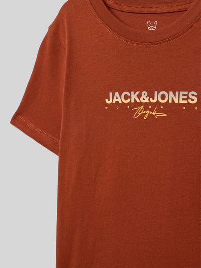 Jack & Jones T-Shirt mit Label-Print Modell 'CANGGU' Rot 2
