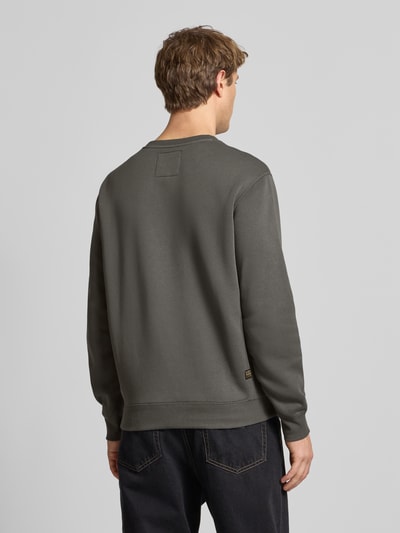 G-Star Raw Regular Fit Pullover mit Logo-Stitching Modell 'Premium' Anthrazit 5