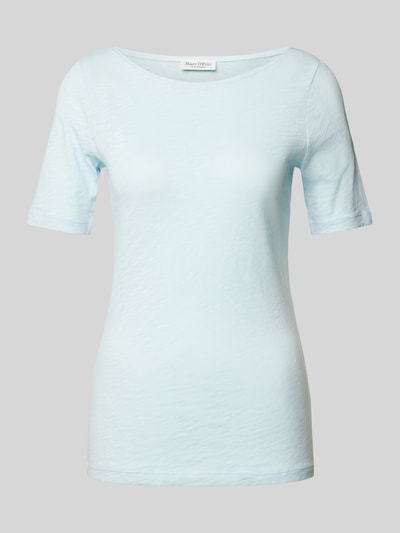 Marc O'Polo T-Shirt mit U-Boot-Ausschnitt Hellblau Melange 2