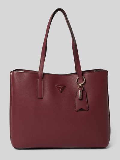 Guess Tote Bag mit Label-Anhänger Modell 'MERIDIAN' Bordeaux 2