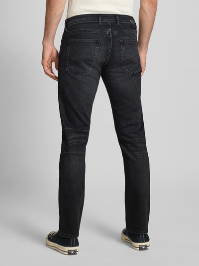 Replay Straight Fit Jeans mit Eingrifftaschen Modell 'GROVER' Black 5