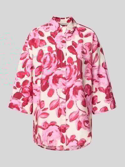 MSCH Copenhagen Regular Fit Bluse mit 3/4-Arm Modell 'Edrina' Pink 2