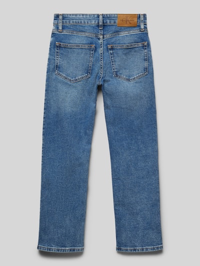 Calvin Klein Jeans Straight fit jeans met labelpatch Blauw - 3