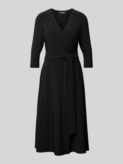 Lauren Ralph Lauren Midikleid mit Bindegürtel Modell 'CARLYNA' Black 2