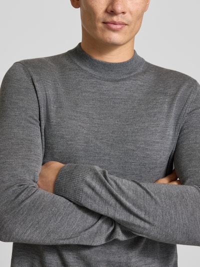 JOOP! Collection Strickpullover aus reiner Wolle Modell 'Davide' Mittelgrau 3