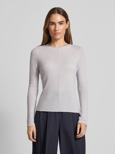 Christian Berg Woman Gebreide pullover van puur kasjmier Middengrijs gemêleerd - 4