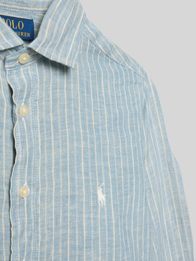 Polo Ralph Lauren Teens Regular Fit Freizeithemd aus reinem Leinen Bleu 2
