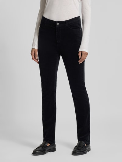 Christian Berg Woman Slim fit corduroy broek in 5-pocketmodel Zwart - 4