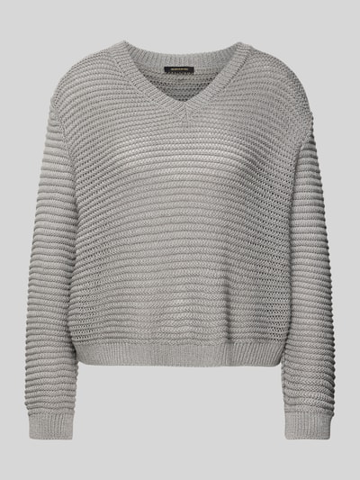 MORE & MORE Gebreide pullover met ribboorden Middengrijs - 2