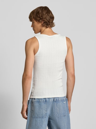 REVIEW Tanktop mit gerippten Abschlüssen Offwhite 5