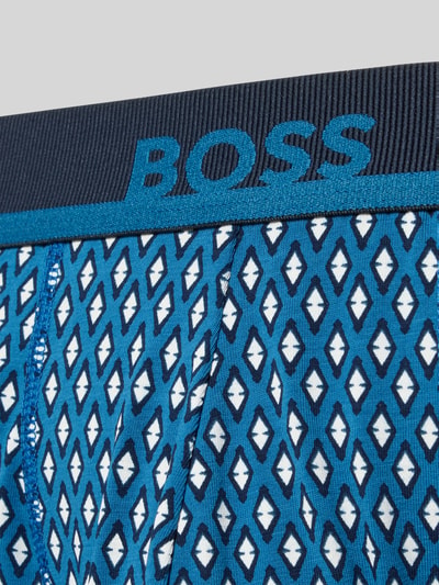BOSS Obcisłe bokserki w kroju regular fit z mieszanki bawełny model 'TRUNK 365' Niebieski 2