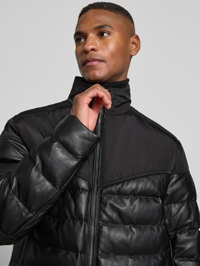 BOSS Regular Fit Steppjacke aus Lammleder Modell 'MERSINO 1' Black 3