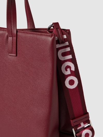 HUGO Shopper mit Label-Prägung Modell 'BEL' Bordeaux 3