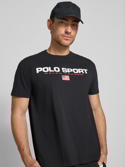 Polo Ralph Lauren T-Shirt mit Label-Print Black 3