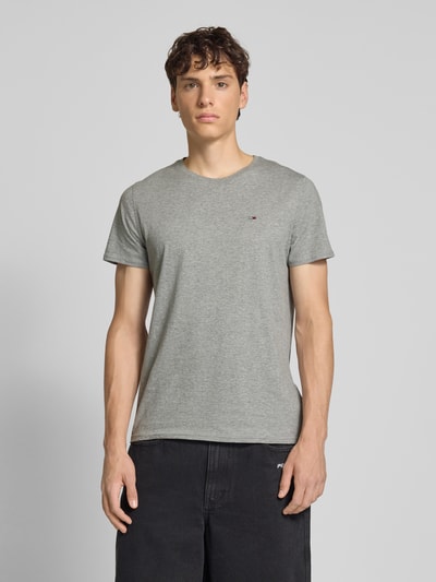 Tommy Jeans Regular Fit T-Shirt aus reiner Baumwolle Mittelgrau Melange 4