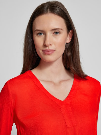 Kaffe Blouseshirt van viscose met V-hals, model 'AMBER' Rood - 3