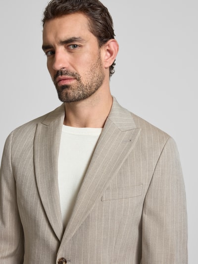 MCNEAL Slim Fit 2-Knopf-Sakko mit Pattentaschen Beige 3