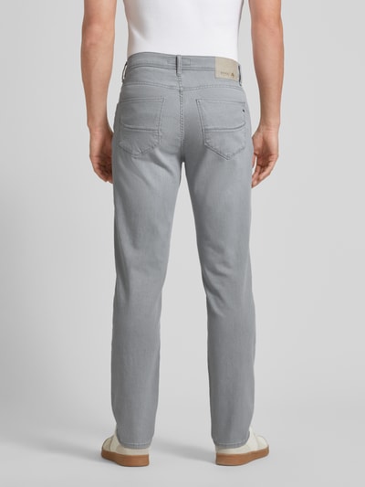 Brax Straight Fit Jeans mit Label-Patch Modell 'CADIZ' Mittelgrau 5