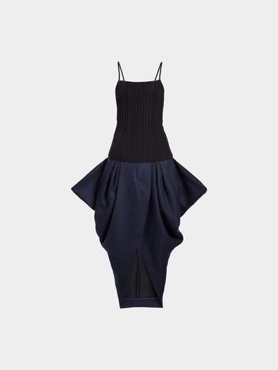 Jacquemus Kleid aus Baumwolle im Two-Tone-Look Black 1