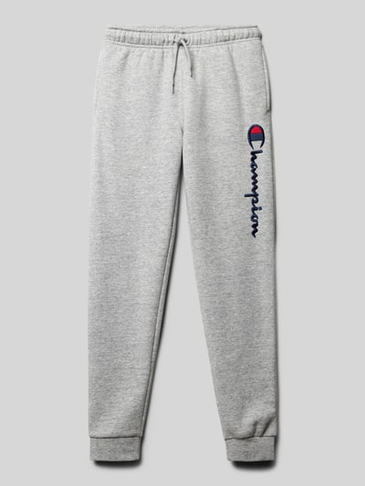 CHAMPION Sweatpants mit Logo-Stitching Mittelgrau Melange 1