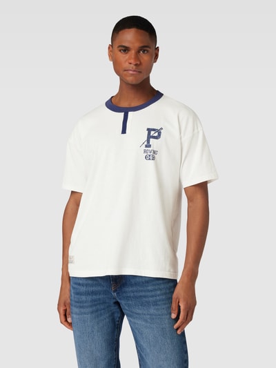 Polo Ralph Lauren T-shirt met motiefprint en normale pasvorm Offwhite gemêleerd - 4