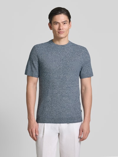 JACK & JONES Premium Bluzka z dzianiny z okrągłym dekoltem model 'RILEY' Jeansowy niebieski 4