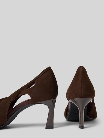 Produktfoto, czółenka 'Pumps in Velours-Optik' od Tamaris w kolorze brązowym, matowa faktura, obcas, damskie czółenka, Tamaris