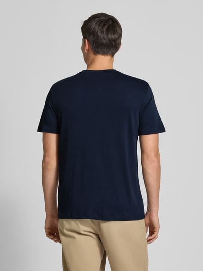 CK Calvin Klein T-shirt met logostitching, model 'SUPIMA' Marineblauw - 5