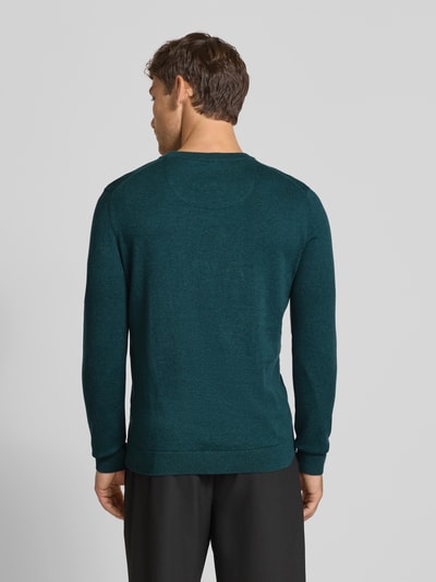 Tom Tailor Regular fit gebreide pullover van zuiver katoen Petrol - 5