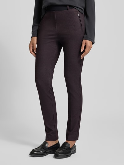 Raphaela By Brax Slim Fit Stoffhose mit Bügelfalten Modell 'Lillyth' Bordeaux 4