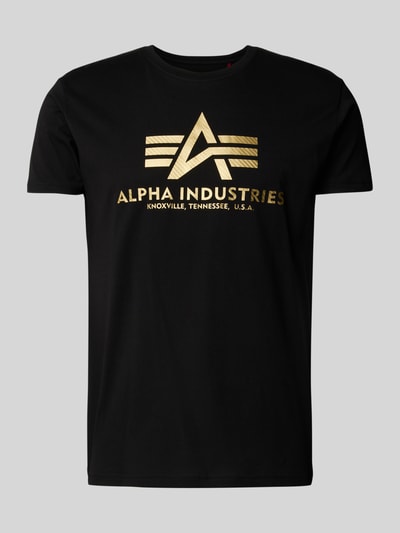 Alpha Industries T-Shirt mit Label-Print Black 1